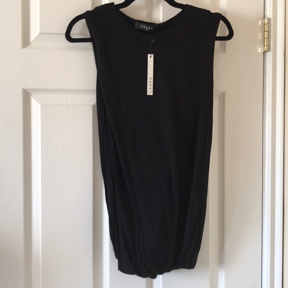 Caara soft bubble hem t shirt sleeveless